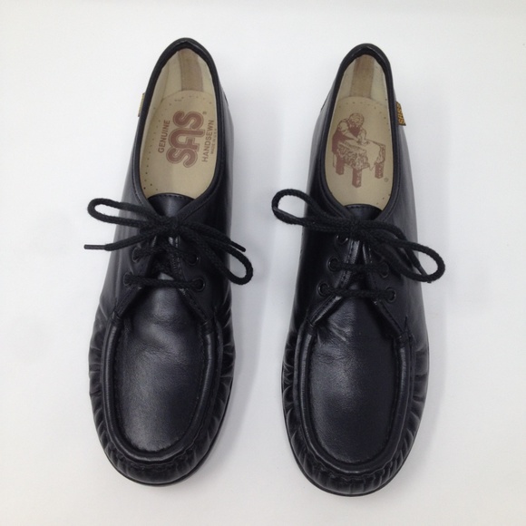 SAS Shoes - SAS Siesta Hand Sewn Comfort 9 Black Leather Shoes